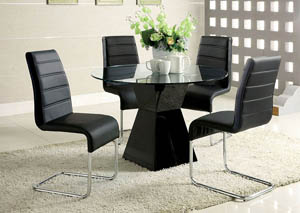 Image for Mauna Black Dining Table w/4 Side Chair