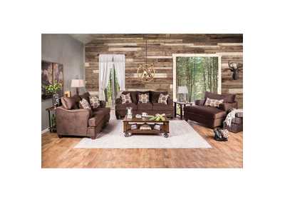 Wessington Chocolate Sofa and Loveseat w/Pillows