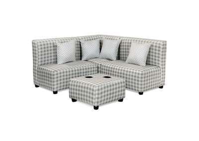 Image for Bethanie Green Kids Sectional w/ Ottoman