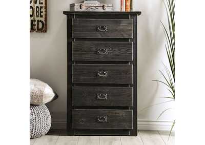 Ampelios Wire-Brushed Black Chest,Furniture of America