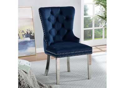 Image for Jewett Blue Wingback Chair [Set of 2]