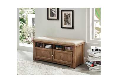 Gwebdolyn Oak Shoe Bench,Furniture of America