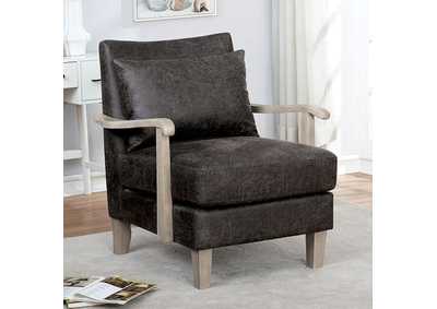 Adrienne Dark Gray Accent Chair,Furniture of America