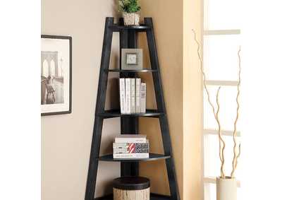 Image for Lyss Black Ladder Shelf