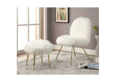 Caoimhe White Accent Chair,Furniture of America