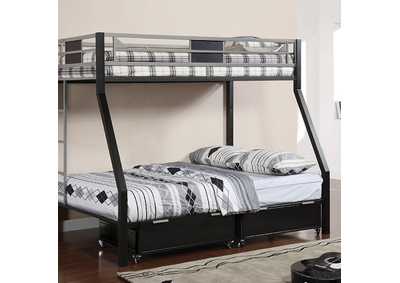 Clifton Silver Twin/Full Bunk Bed