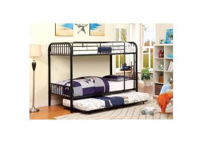 Image for Rainbow Black Twin/Twin Bunk Bed