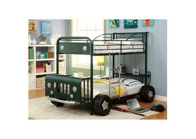 Explorer Green Jeep Design Twin/Twin Bunk Bed