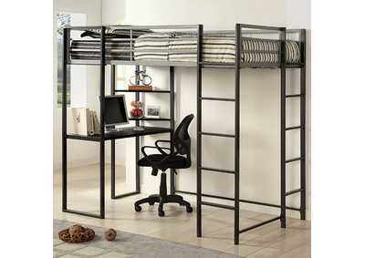 Image for Sherman Silver Twin Bed/Workstation