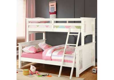 Image for Spring Creek White Twin/Full Bunk Bed