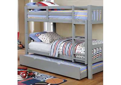 Cameron Twin/Twin Bunk Bed, Gray