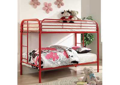 Opal Red Twin/Twin Bunk Bed,Furniture of America
