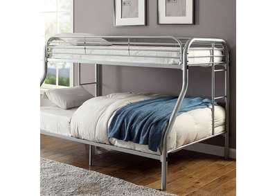 Opal Silver Twin/Full Bunk Bed,Furniture of America