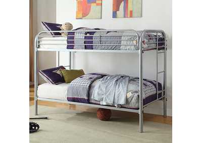 Opal Silver Twin/Twin Bunk Bed,Furniture of America