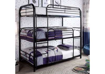 Opal Black Twin/Twin/Twin Bunk Bed,Furniture of America
