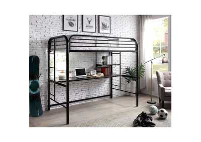 Opal Black Twin Loft Bed,Furniture of America