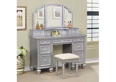 Image for Athy Silver Vanity w/ Stool