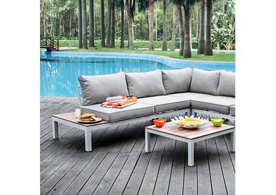 Image for Winona White Patio Sectional w/ Ottoman