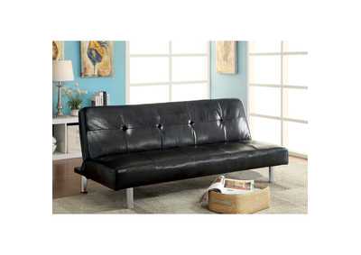 Eddi Black Futon Sofa,Furniture of America