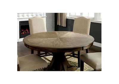 Julia Light Oak Round Dining Table,Furniture of America