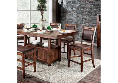 Image for Wichita Distressed Dark Oak Counter Height Table