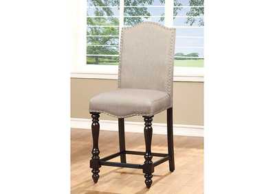 Hurdsfield Antique Cherry/Beige Counter Height Chair [Set of 2],Furniture of America