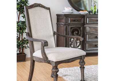 Arcadia Rustic Natural Tone Arm Chair [Set of 2],Furniture of America