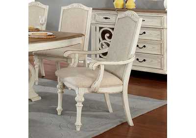 Arcadia Gray Arm Chair [Set of 2],Furniture of America