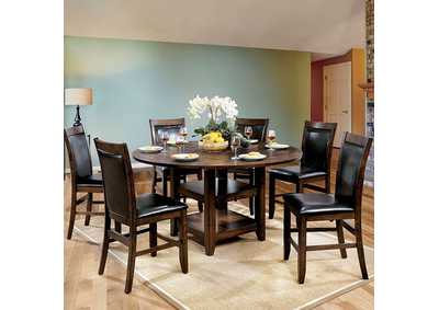 Meagan Brown Cherry Round Counter Height Table,Furniture of America