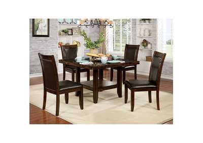 Maegan Brown Cherry Round Dining Table,Furniture of America