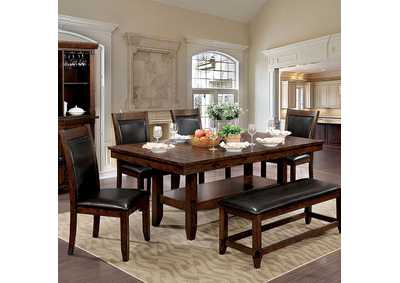 Meagan Brown Cherry Dining Table,Furniture of America