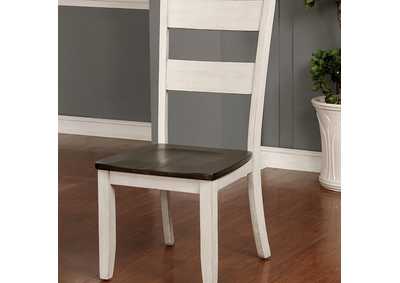 Juniper Antique White Side Chair [Set of 2],Furniture of America