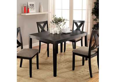 Image for Glenham Brushed Black 5 Piece Dining Table Set