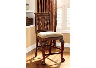 Petersburg Counter Ht. Chair (2/Box),Furniture of America