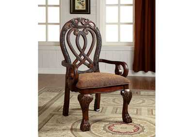 Wyndmere Cherry Arm Chair [Set of 2],Furniture of America
