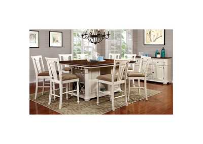 Sabrina Off-White Counter Height Table,Furniture of America