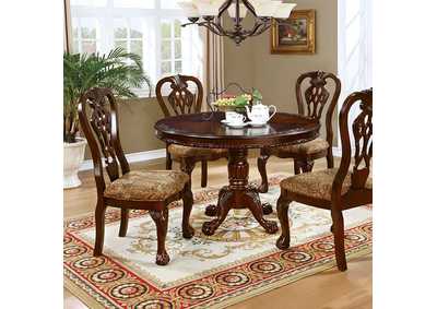 Elana Brown Cherry Round Dining Table,Furniture of America