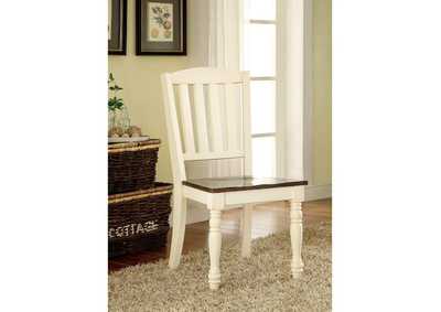 Harrisburg Vintage White Side Chair [Set of 2],Furniture of America