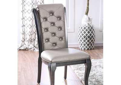 Amina Gray Side Chair [Set of 2],Furniture of America
