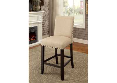 Kaitlin Light Walnut Counter Height Chair [Set of 2],Furniture of America