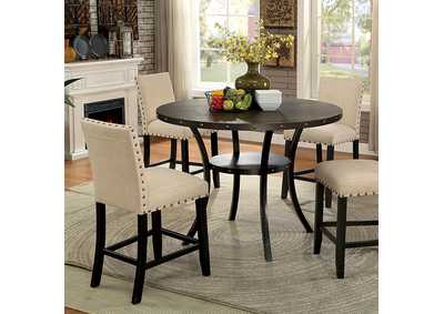 Kaitlin Light Walnut Round Counter Height Table,Furniture of America