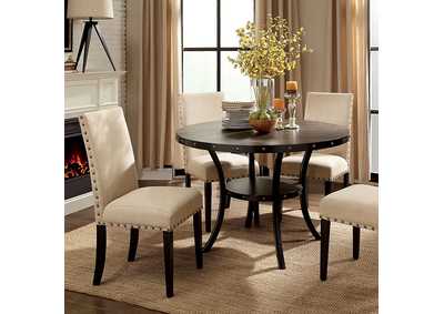 Kaitlin Light Walnut Round Dining Table,Furniture of America