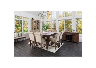 Sania Rustic Oak Counter Height Table,Furniture of America