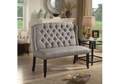 Image for Sania Antique Black 2-Seater Loveseat Bench