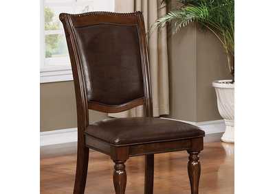 Alpena Brown Cherry Side Chair [Set of 2],Furniture of America