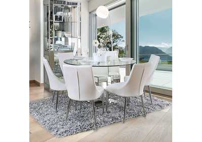 Izzy Silver Dining Table,Furniture of America