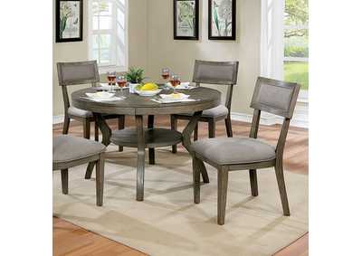Leeds Gray Round Dining Table