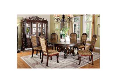 Medieve Cherry Round Table,Furniture of America