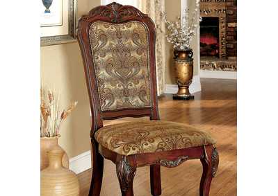 Medieve Brown Side Chair [Set of 2],Furniture of America