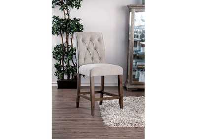 Sania Beige Counter Height Chair [Set of 2],Furniture of America